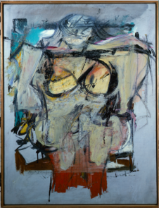 "Woman-Ochre" by Willem de Kooning, 1954-1955, 30 in. x 40 in., oil on canvas (Photo courtesy of UAMA) "Woman-Ochre" by Willem de Kooning, 1954-1955, 30 in. x 40 in., oil on canvas (Photo courtesy of UAMA)